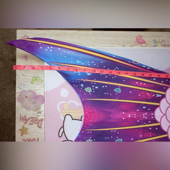 Mermaid Bikini & Tail Set | Pink & yellow | Small - Picture 9 of 15